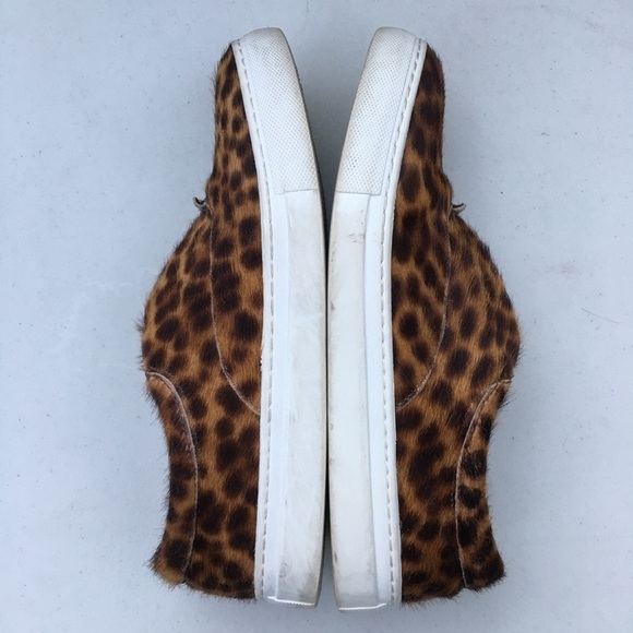 Boden Leopard Print Calf Hair Slip On Sneakers 37 - Picture 5 of 8